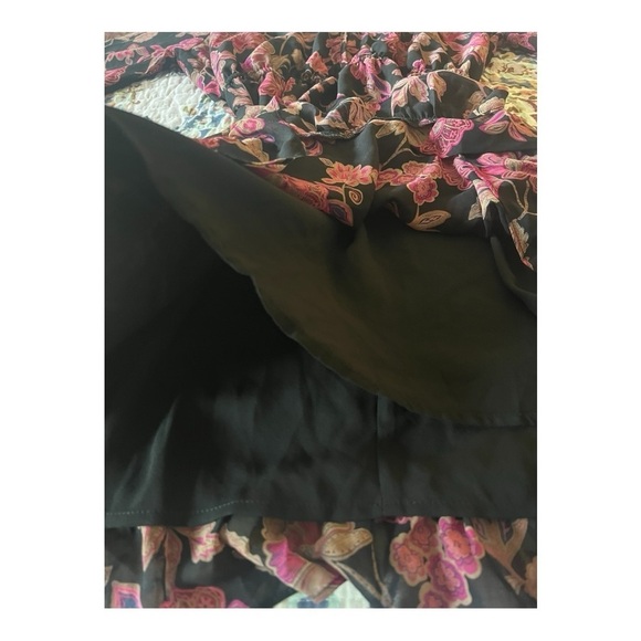 Sanctuary Floral Print V-Neck Long Sleeve Mini Dress Sensation Chiffon Dress - Picture 10 of 15